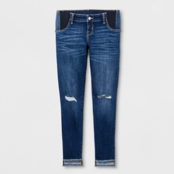 Maternity Inset Panel Skinny Jeans 67-77 - Picture 2 of 2